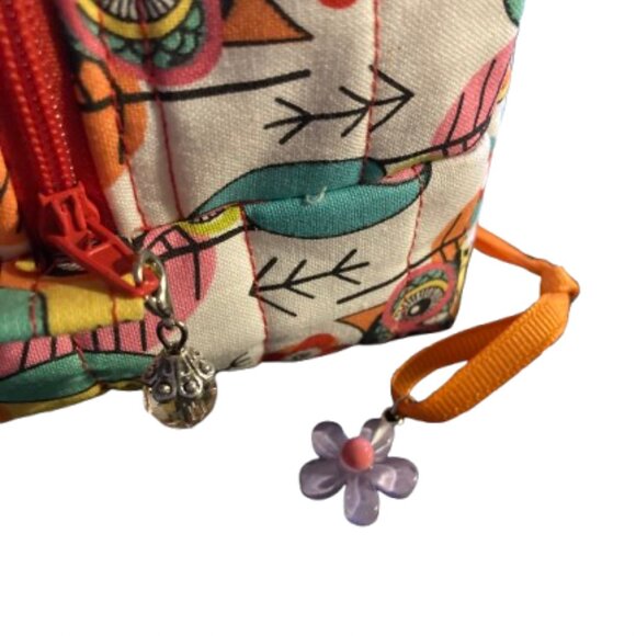 4 Piece Set Small Everything Pouch, Key fob, Coin Purse & Card holder Owl Red - Picture 7 of 7